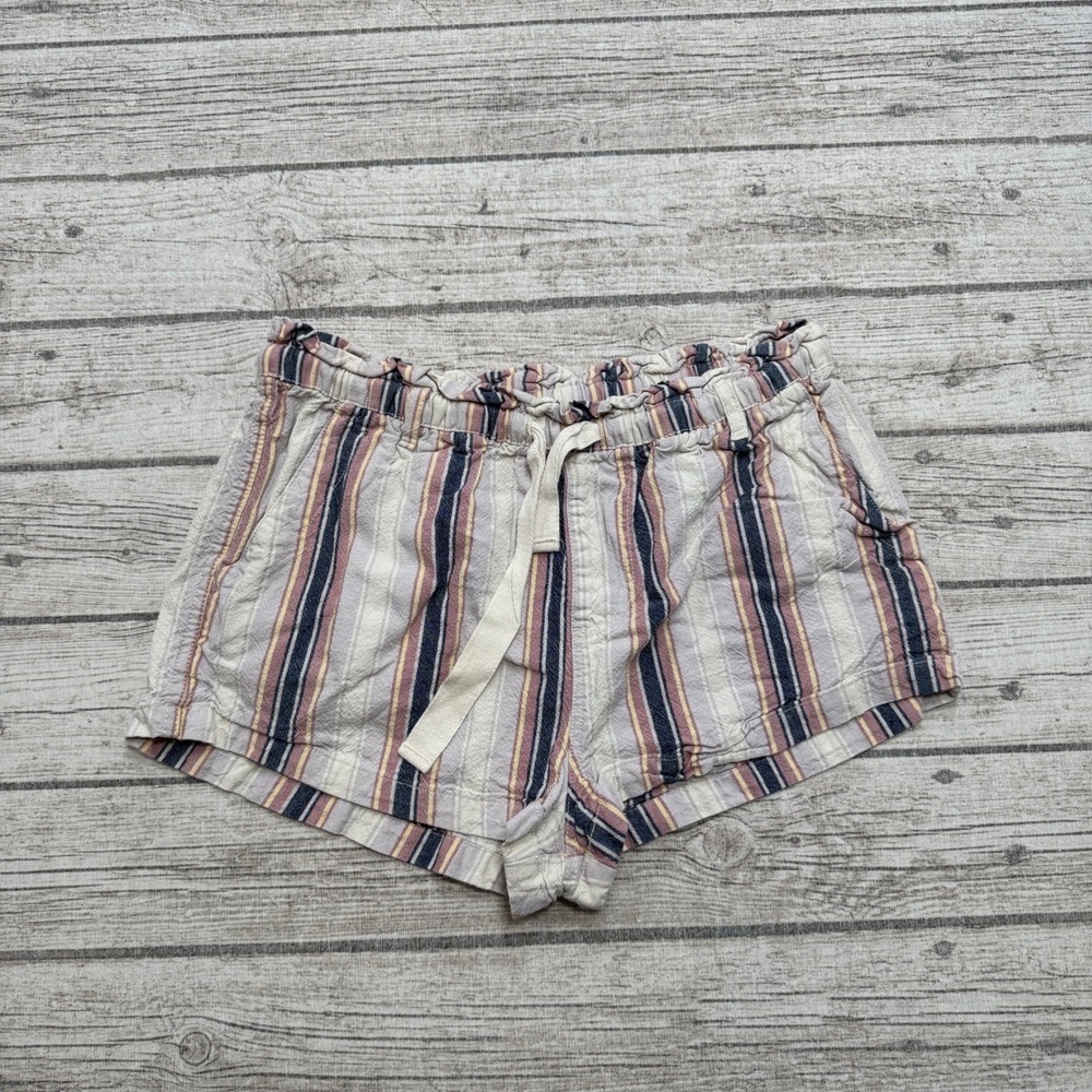 Harlow Shorts Women's Small Multicolor Striped Paperbag Loose Beach Summer Boho